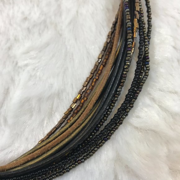 Chico's Multi Strand Rhinestone Statement Necklace - Picture 4 of 8